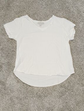 Alexander Jordan White Curved-Hem Short Sleeve Tee